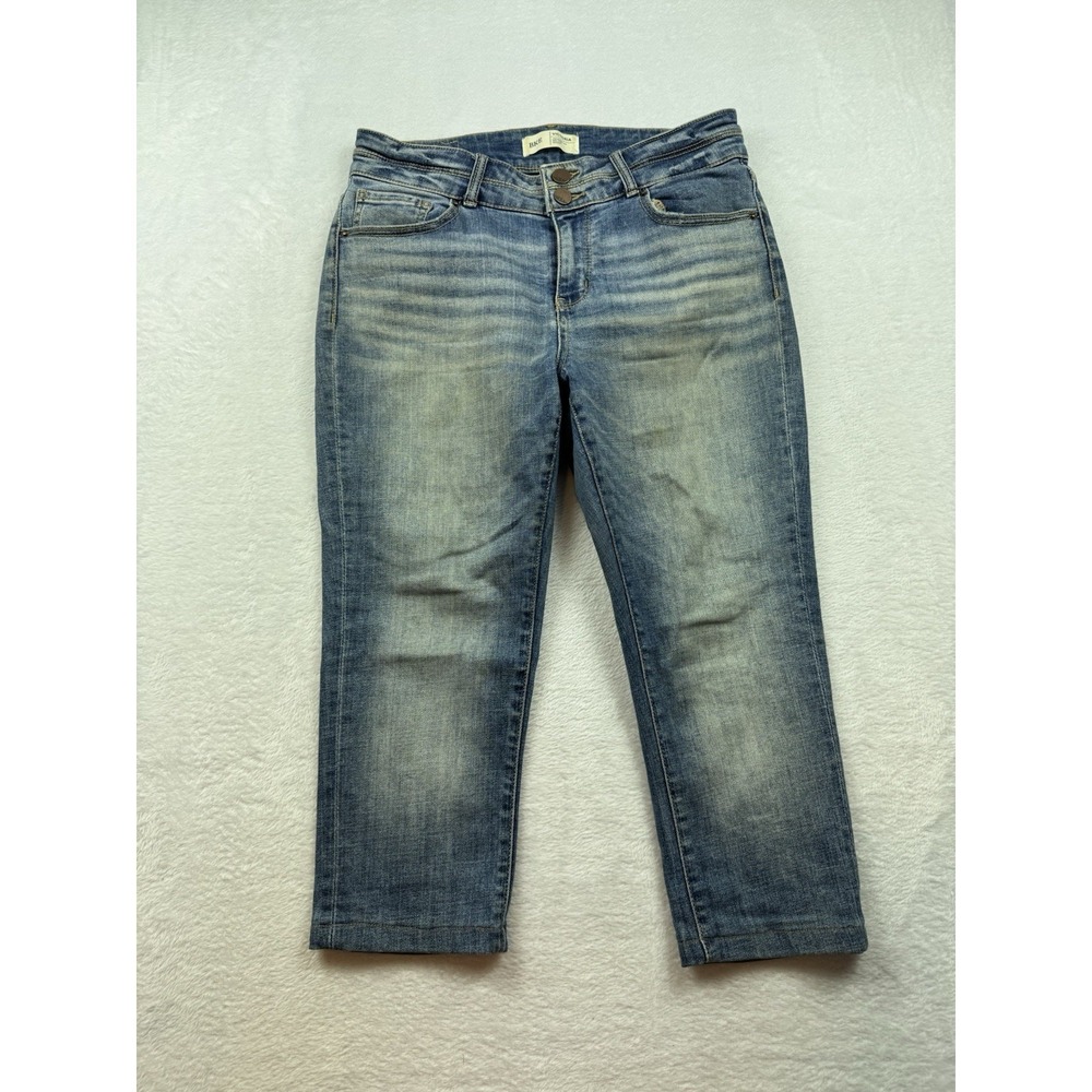 BKE Victoria Mid Rise Jeans Womens 28x19 Blue Medium‎ Wash Denim Cropped Capri